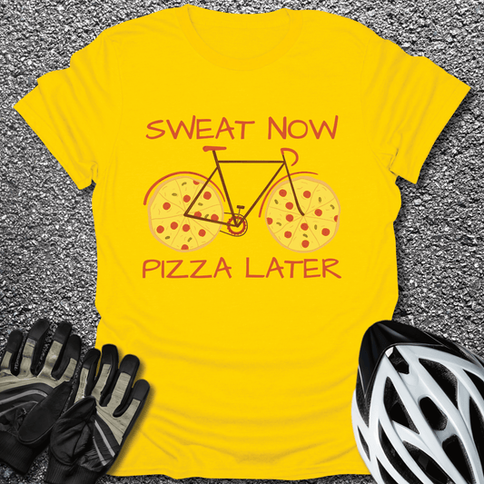 Pizza Later T-Shirt in Daisy / S from CycleTees