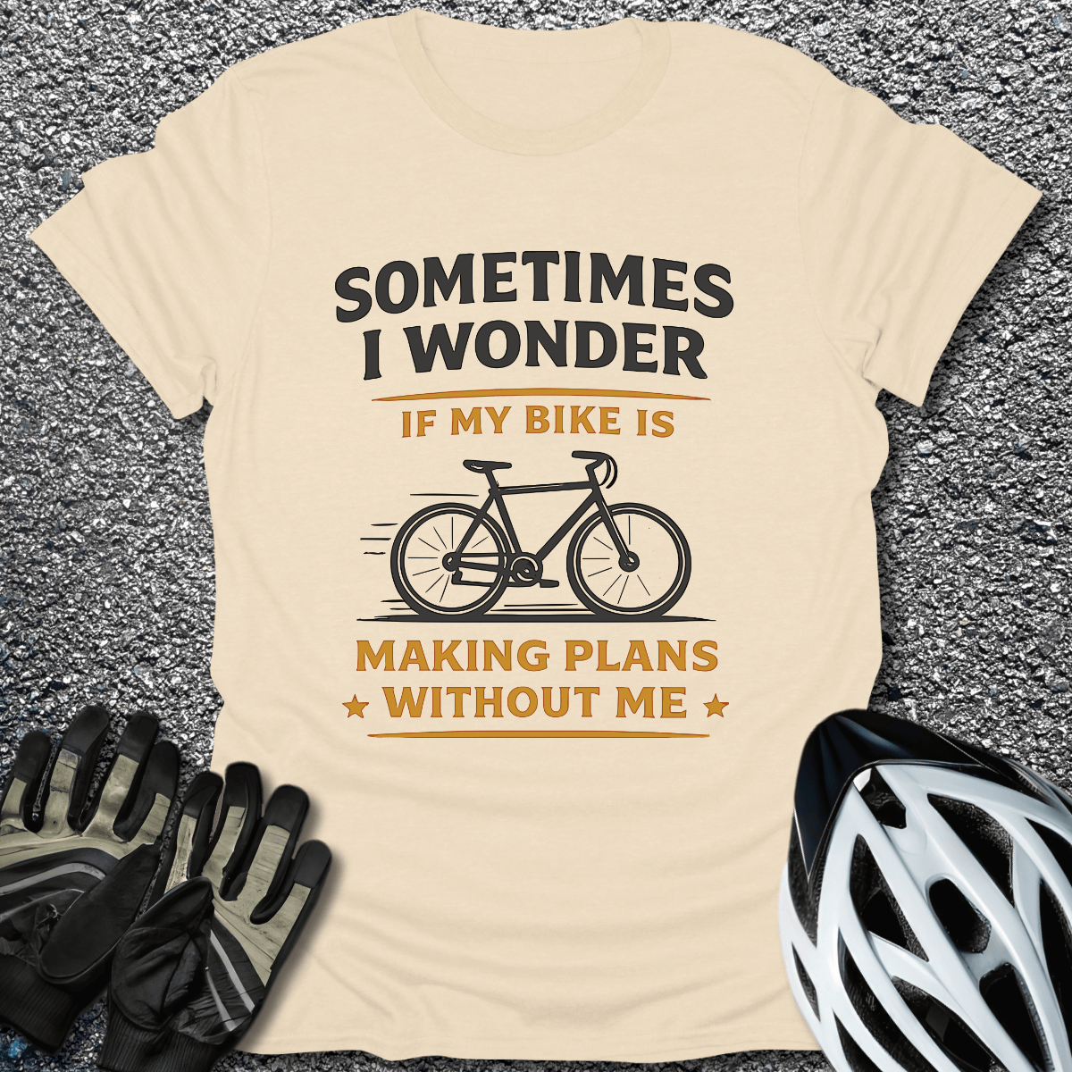 Plans Without Me T-Shirt in Natural / S from CycleTees