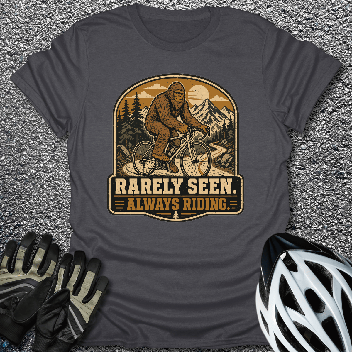 Rarely Seen T-Shirt in Dark Heather / S from CycleTees