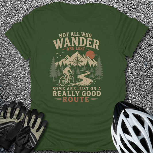 Really Good Route T-Shirt in Military Green / S from CycleTees