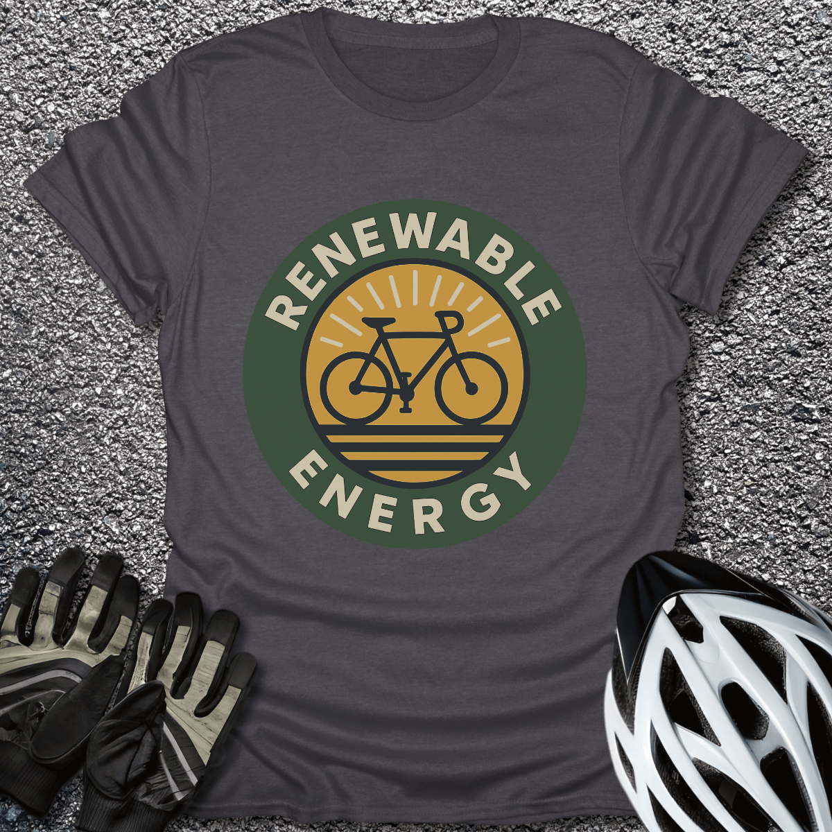 Renewable Energy T-Shirt in Dark Heather / S from CycleTees