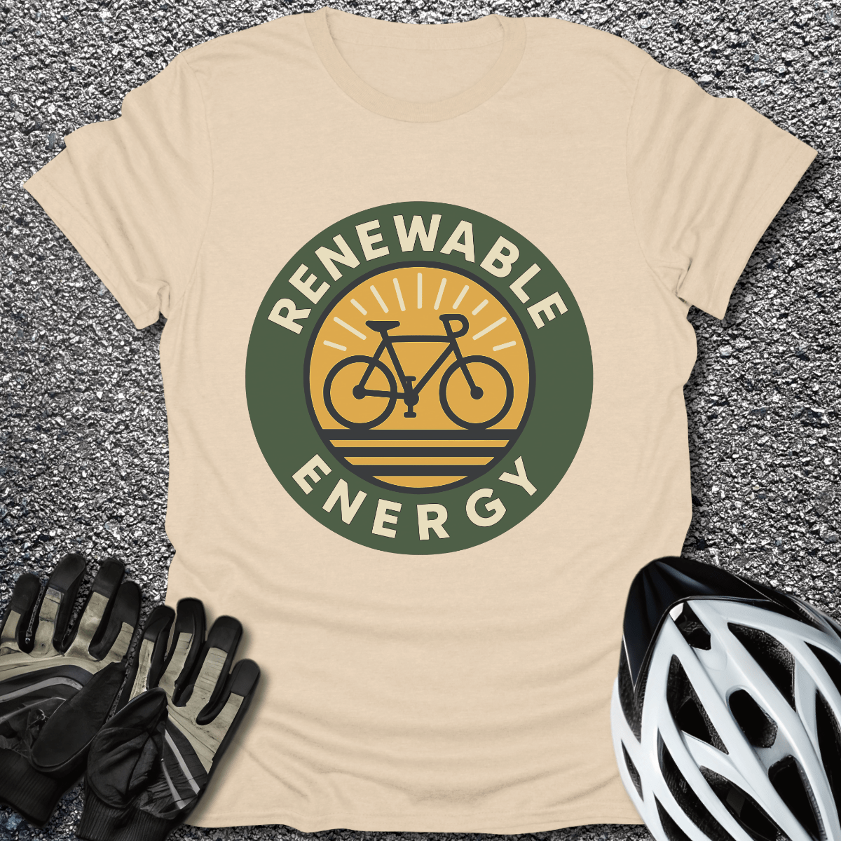 Renewable Energy T-Shirt in Sand / S from CycleTees