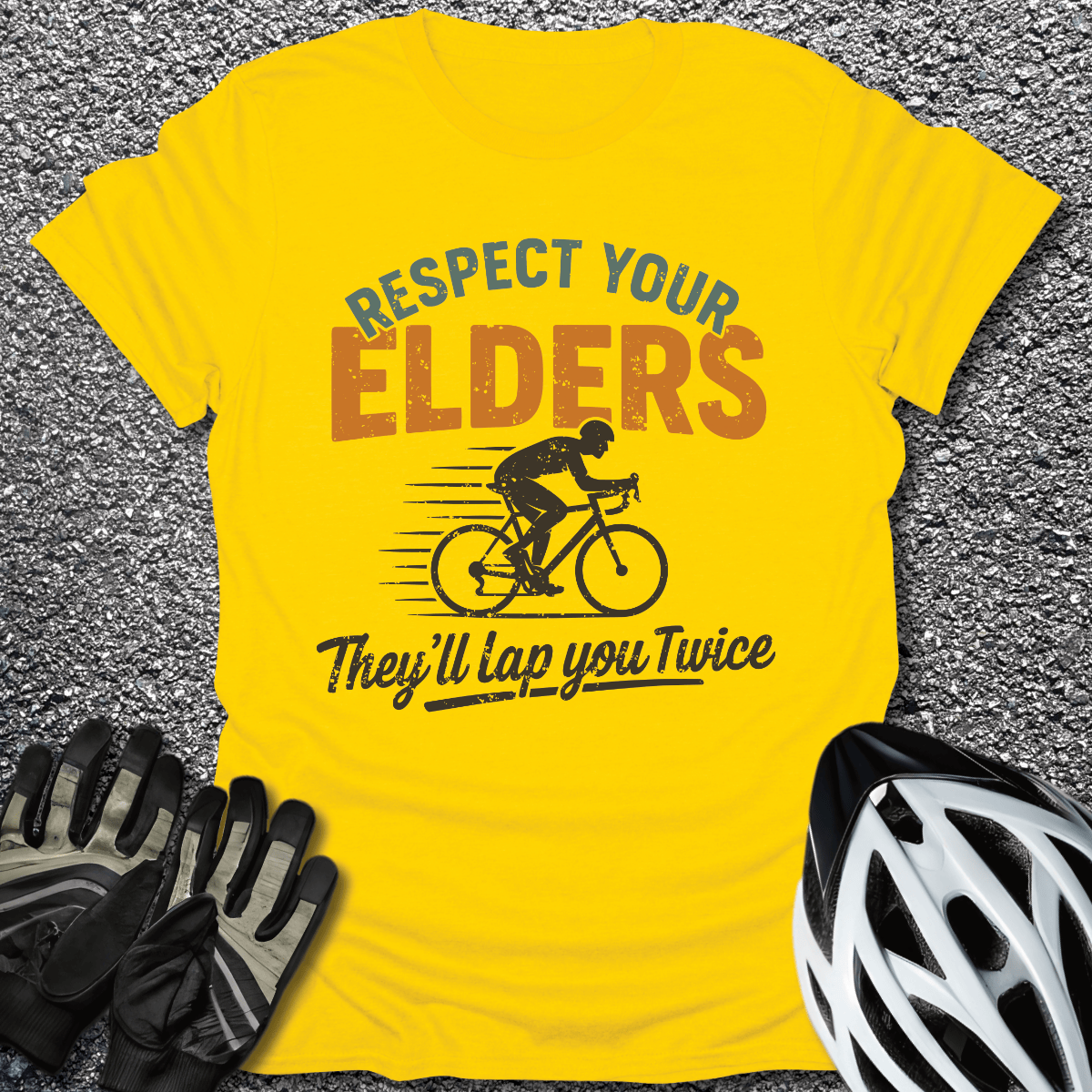 Respect Your Elders T-Shirt in Daisy / S from CycleTees