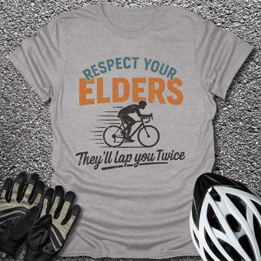 Respect Your Elders T-Shirt in Sport Grey / S from CycleTees