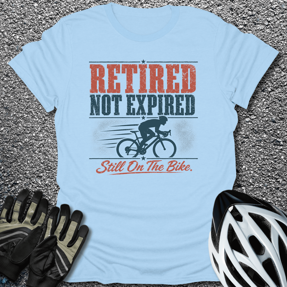 Retired Not Expired T-Shirt in Light Blue / S from CycleTees