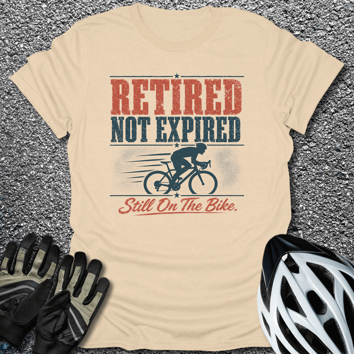 Retired Not Expired T-Shirt in Sand / S from CycleTees