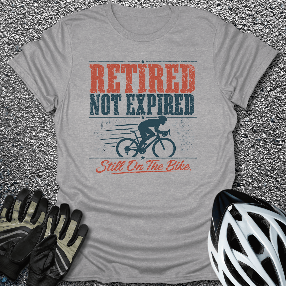 Retired Not Expired T-Shirt in Sport Grey / S from CycleTees