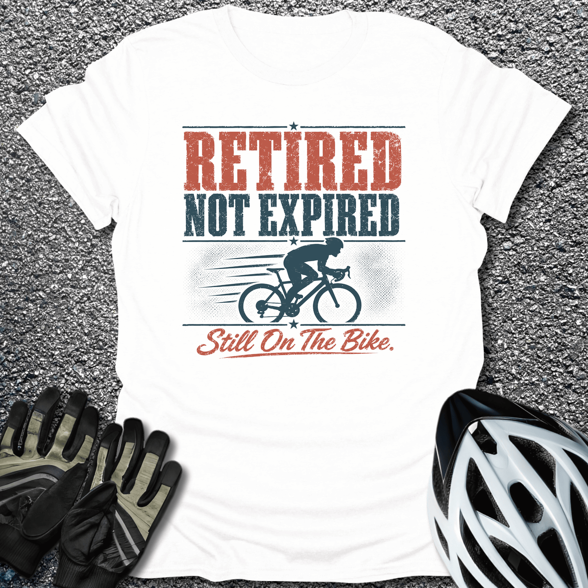 Retired Not Expired T-Shirt in White / S from CycleTees
