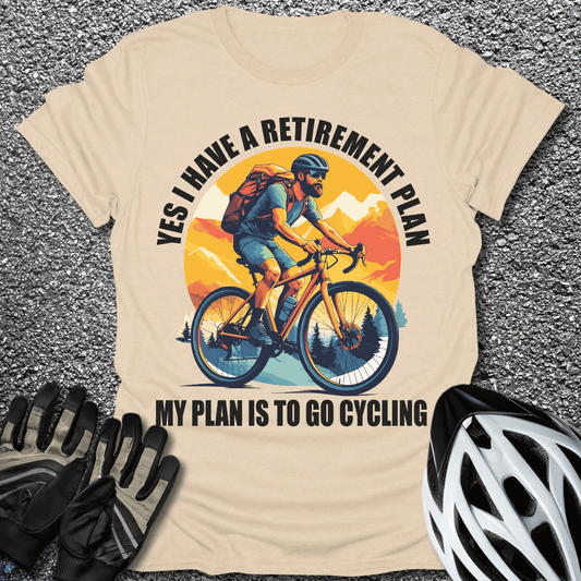 Retirement Plan T-Shirt in Sand / S from CycleTees