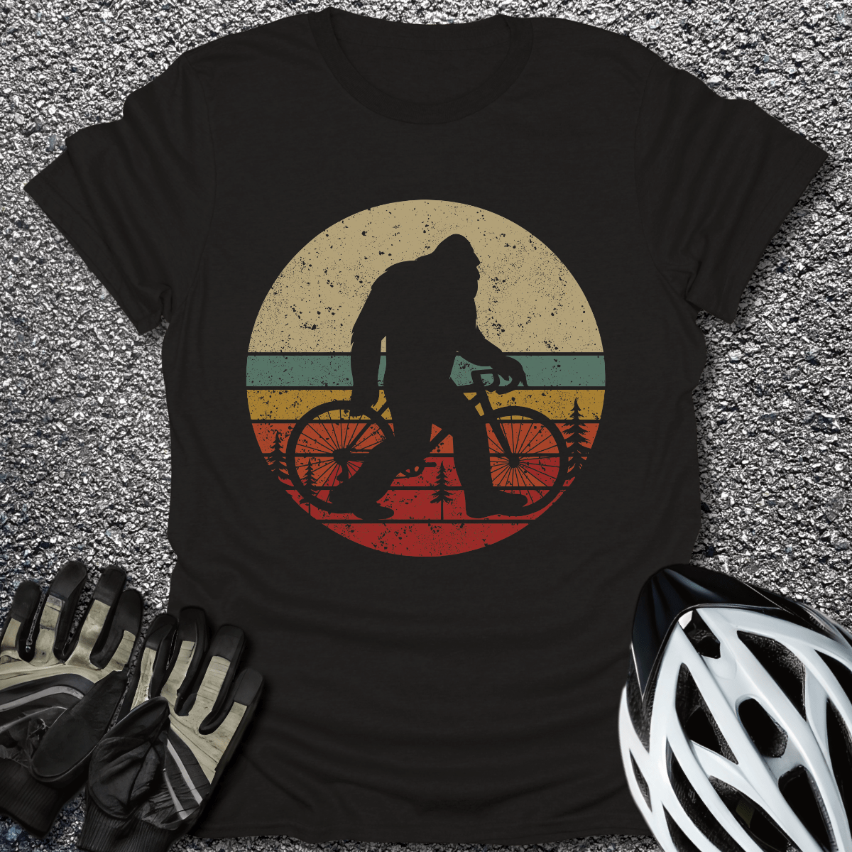Retro Bigfoot T-Shirt in Black / S from CycleTees
