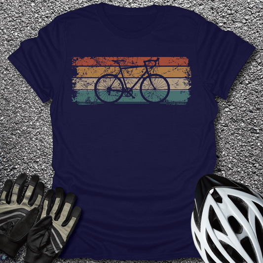 Retro Ride T-Shirt in Navy / S from CycleTees