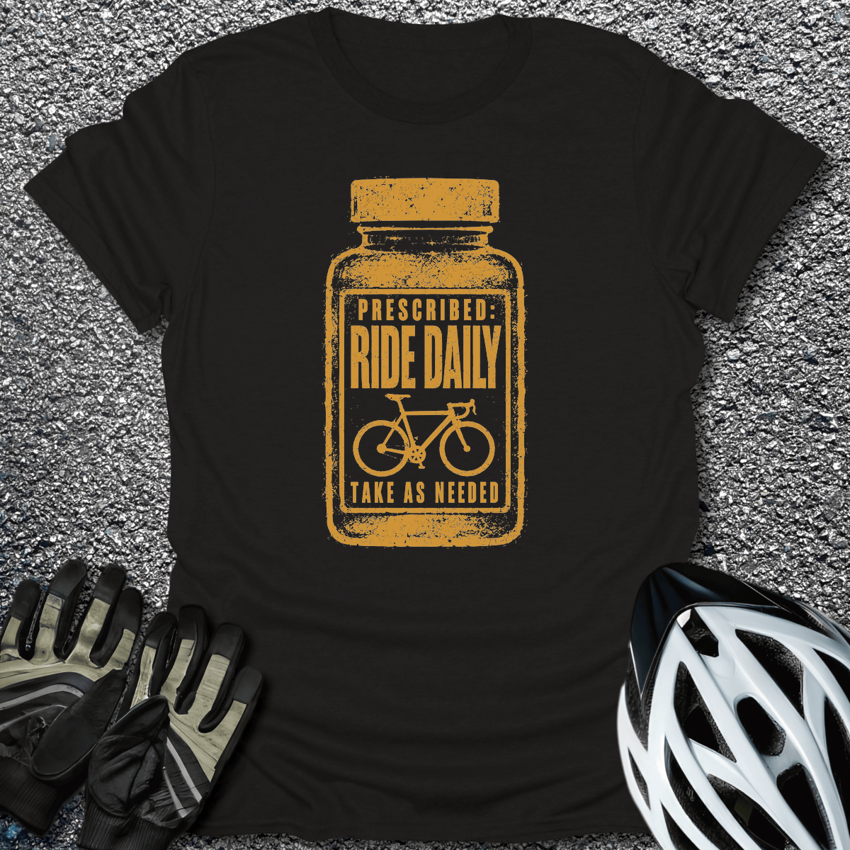 Ride Daily T-Shirt in Black / S from CycleTees