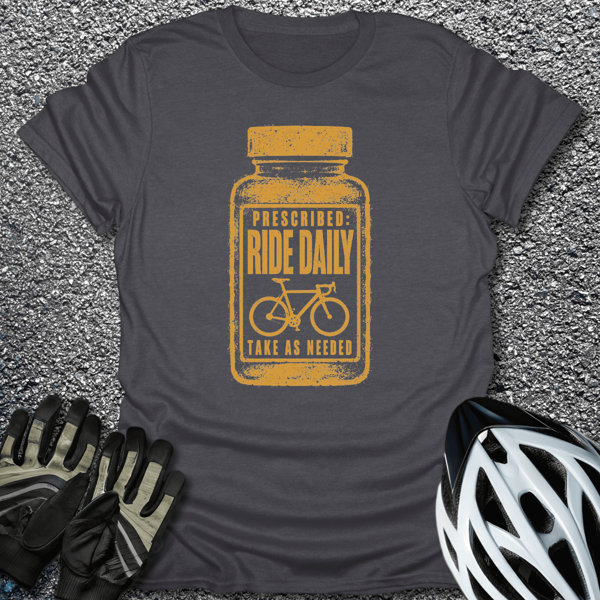 Ride Daily T-Shirt in Dark Heather / S from CycleTees