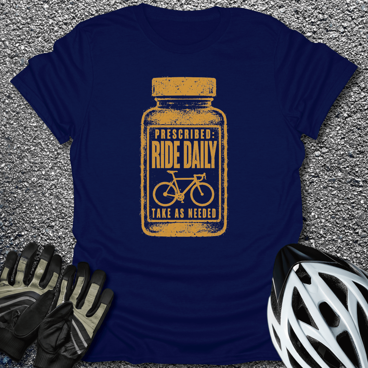 Ride Daily T-Shirt in Navy / S from CycleTees