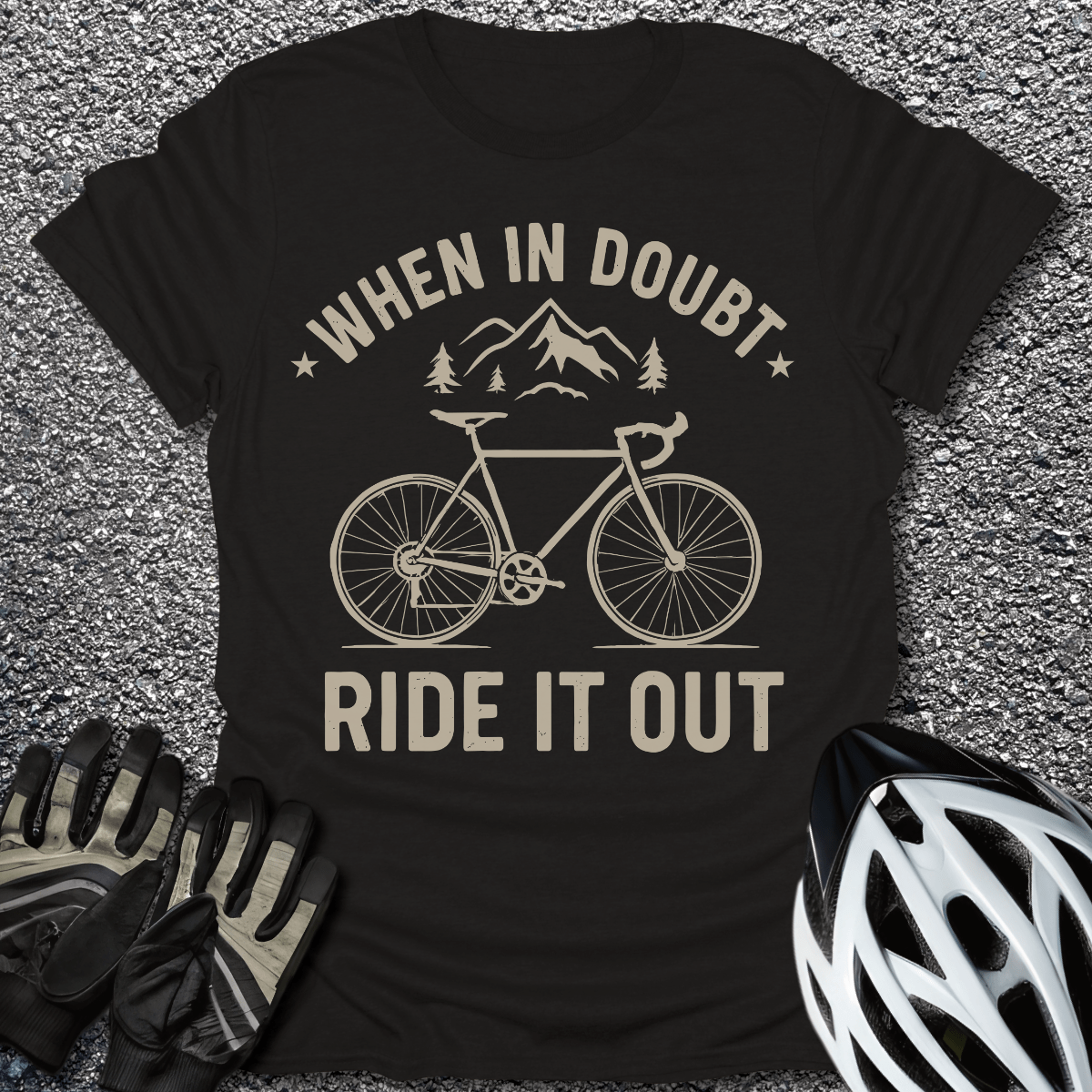 Ride It Out T-Shirt in Black / S from CycleTees