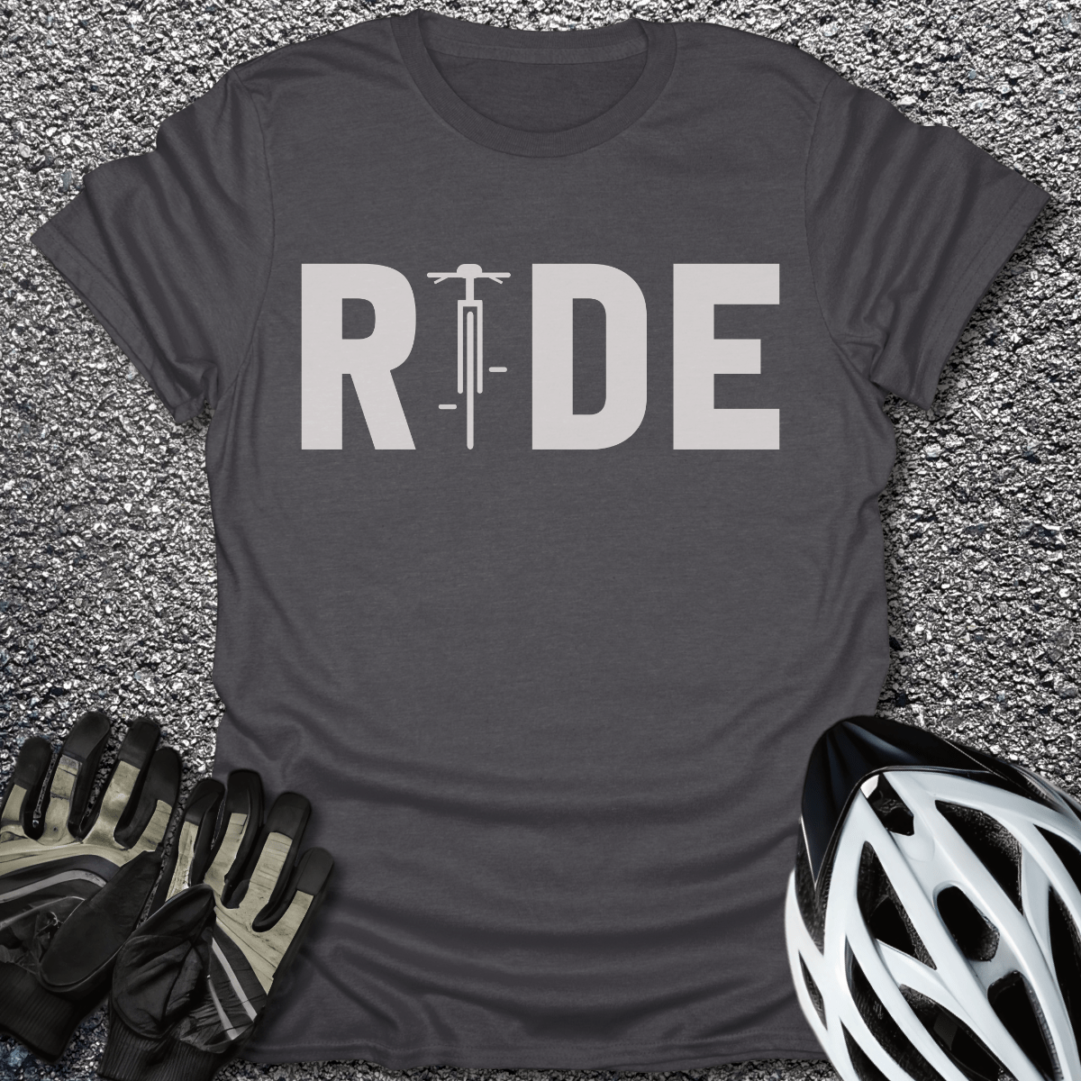 Ride Mode T-Shirt in Dark Heather / S from CycleTees