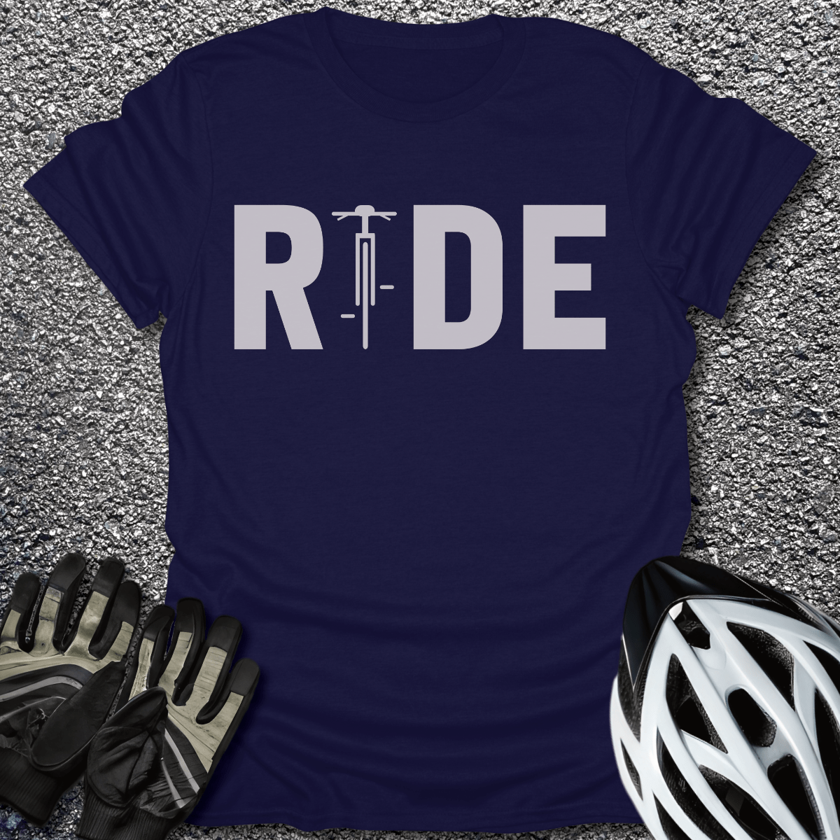 Ride Mode T-Shirt in Navy / S from CycleTees
