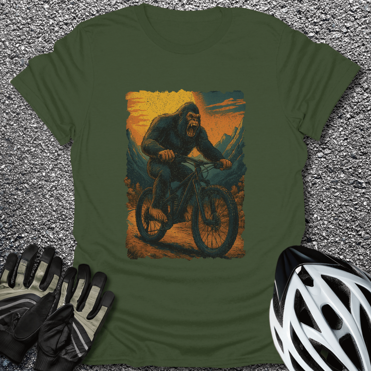 Ride of the Beast T-Shirt in Military Green / S from CycleTees