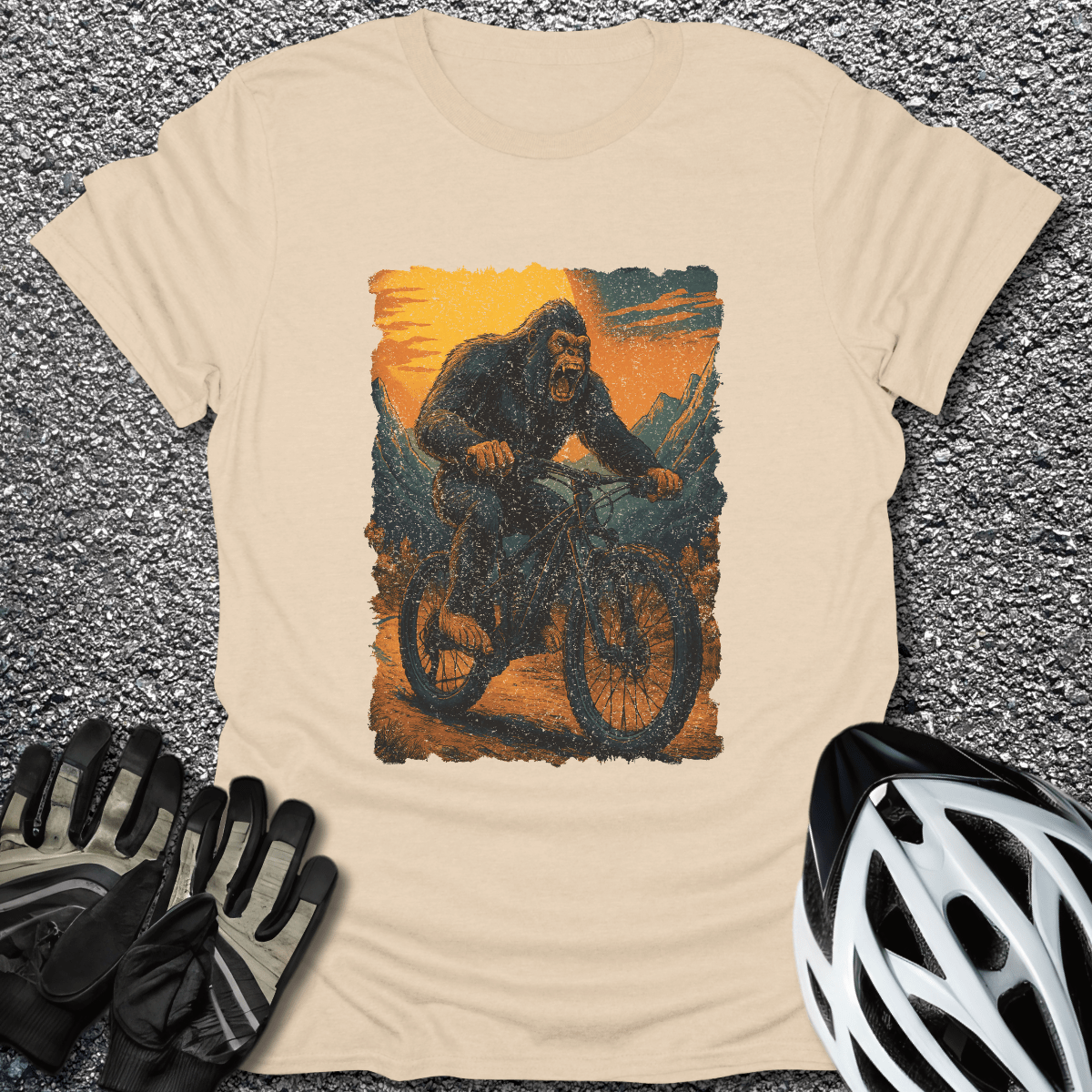 Ride of the Beast T-Shirt in Sand / S from CycleTees