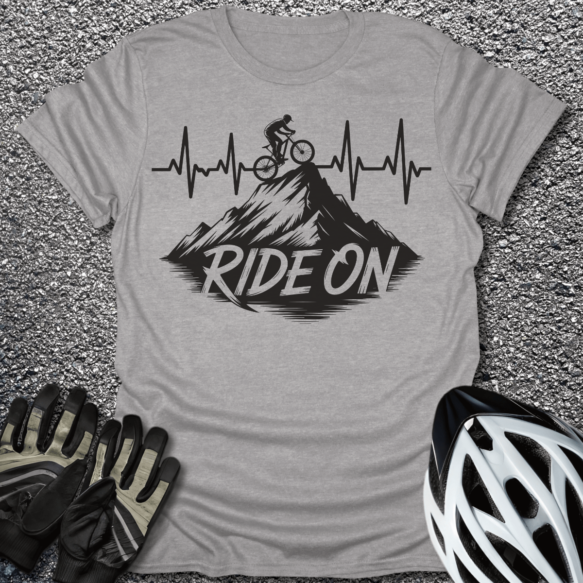 Ride On T-Shirt in Sport Grey / S from CycleTees