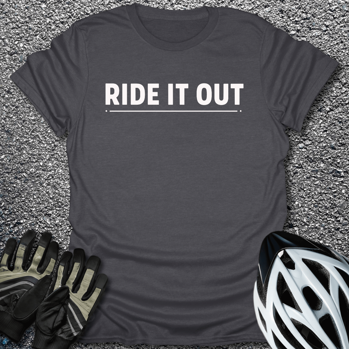 Ride Out T-Shirt in Dark Heather / S from CycleTees
