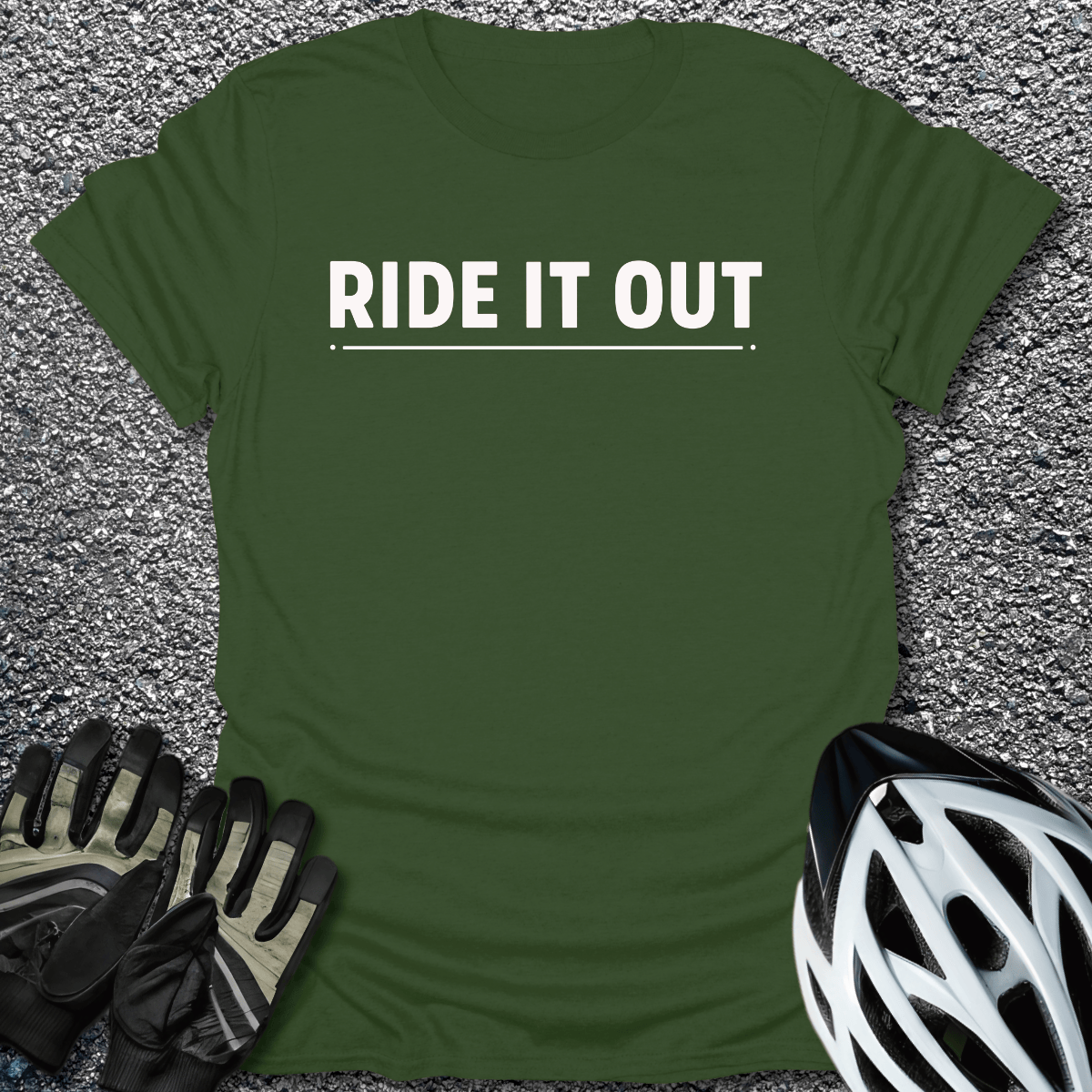Ride Out T-Shirt in Military Green / S from CycleTees