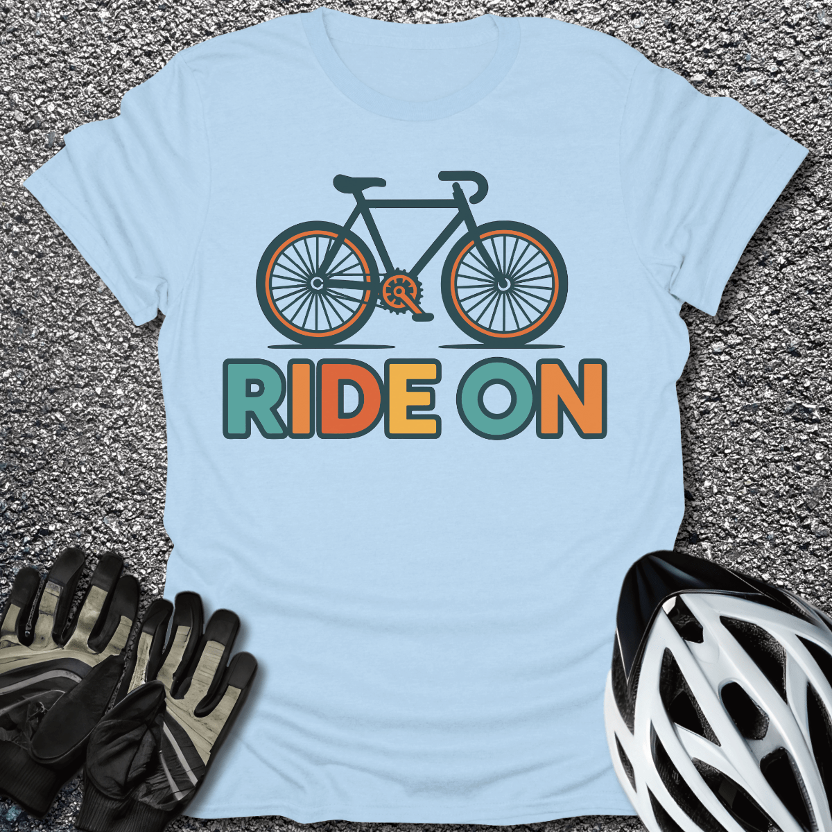 Ride State T-Shirt in Light Blue / S from CycleTees