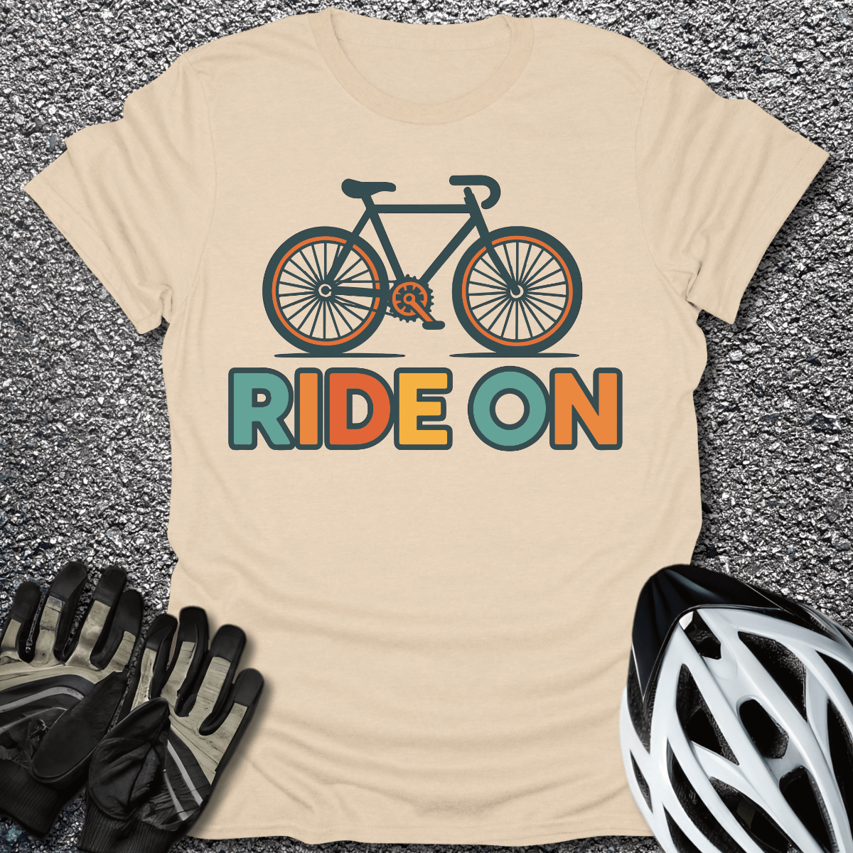 Ride State T-Shirt in Sand / S from CycleTees