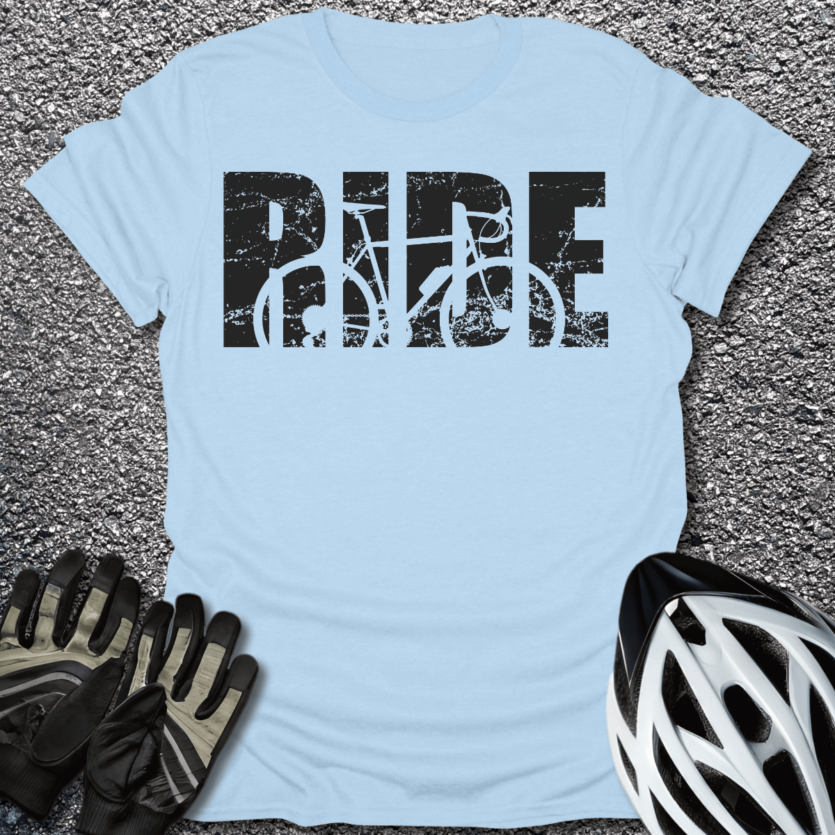 Ride T-Shirt in Light Blue / S from CycleTees