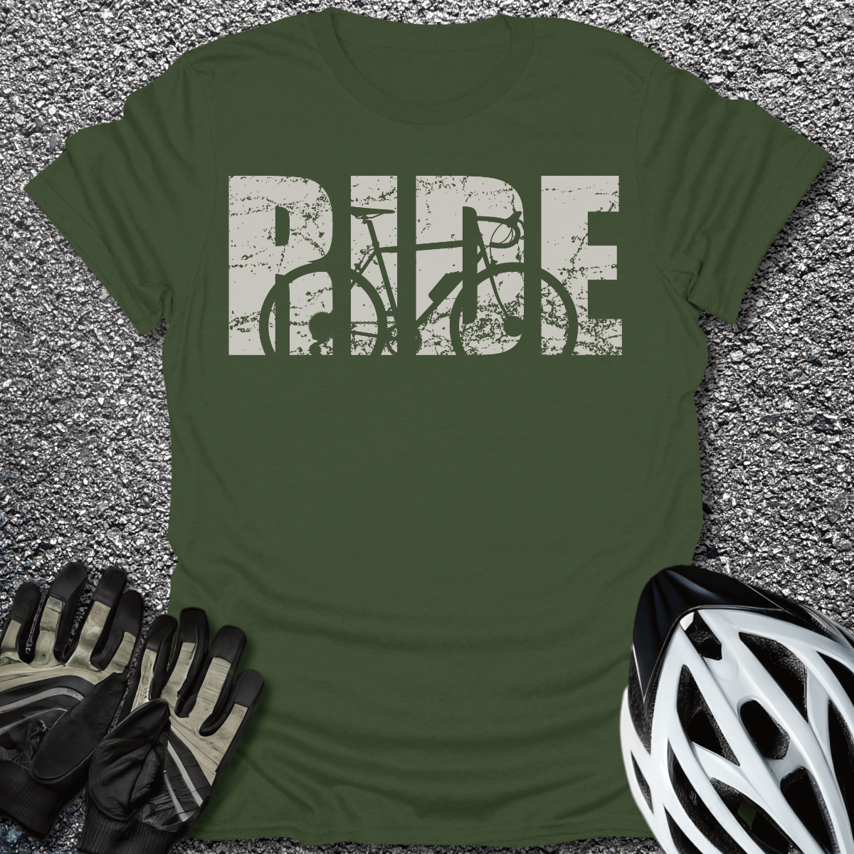 Ride T-Shirt in Military Green / S from CycleTees