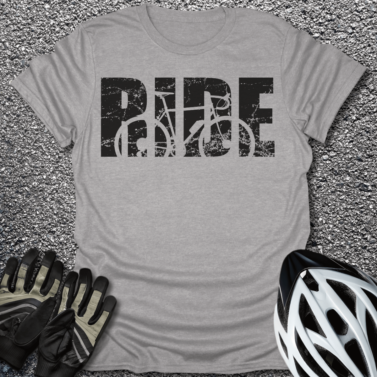 Ride T-Shirt in Sport Grey / S from CycleTees