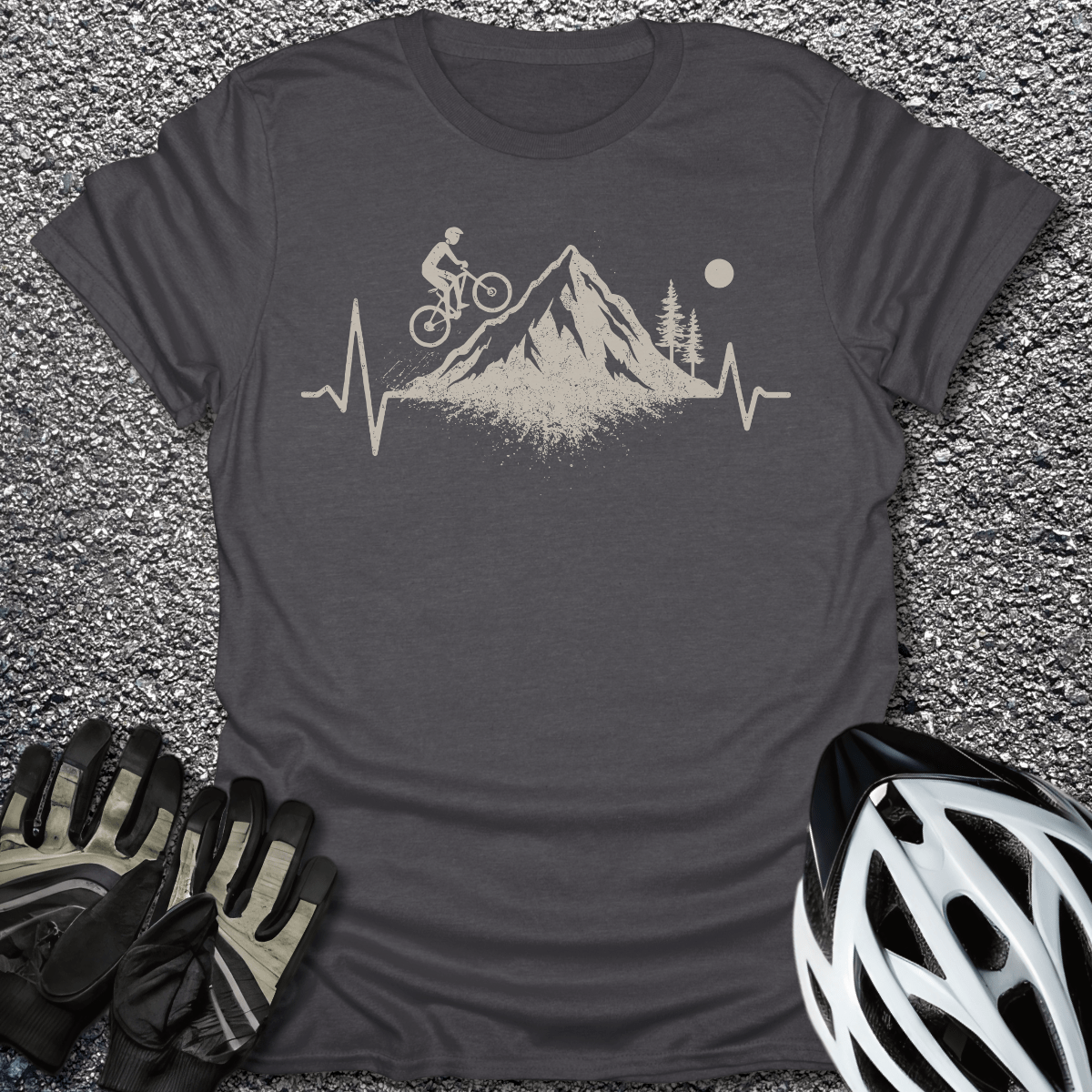 Ride the Beat T-Shirt in Dark Heather / S from CycleTees