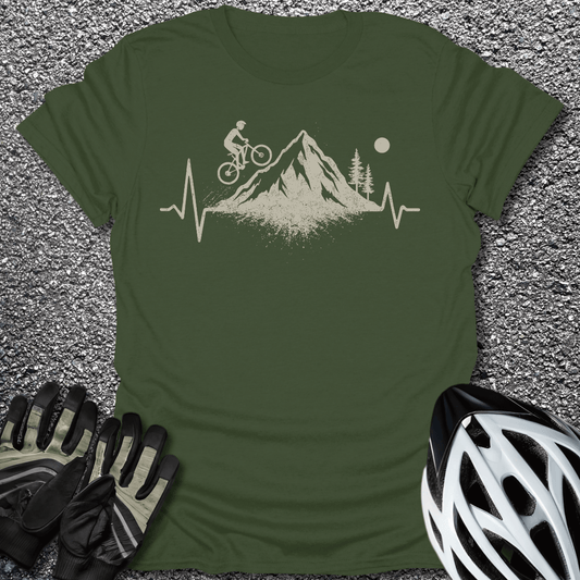 Ride the Beat T-Shirt in Military Green / S from CycleTees