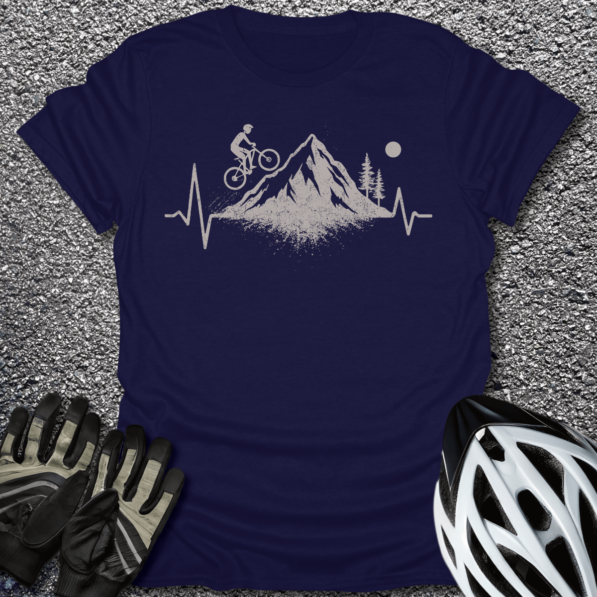 Ride the Beat T-Shirt in Navy / S from CycleTees