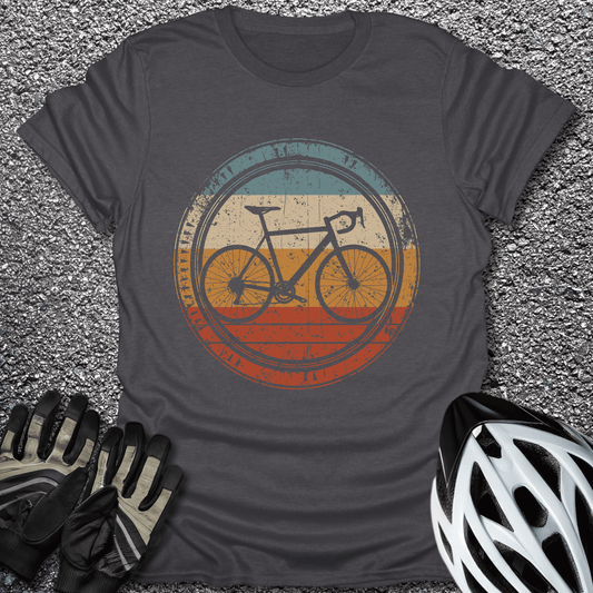 Ride the Retro T-Shirt in Dark Heather / S from CycleTees