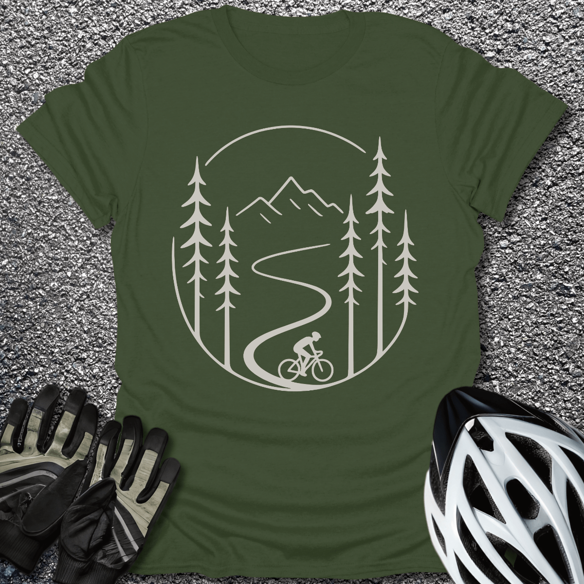 Ride the Wild T-Shirt in Military Green / S from CycleTees