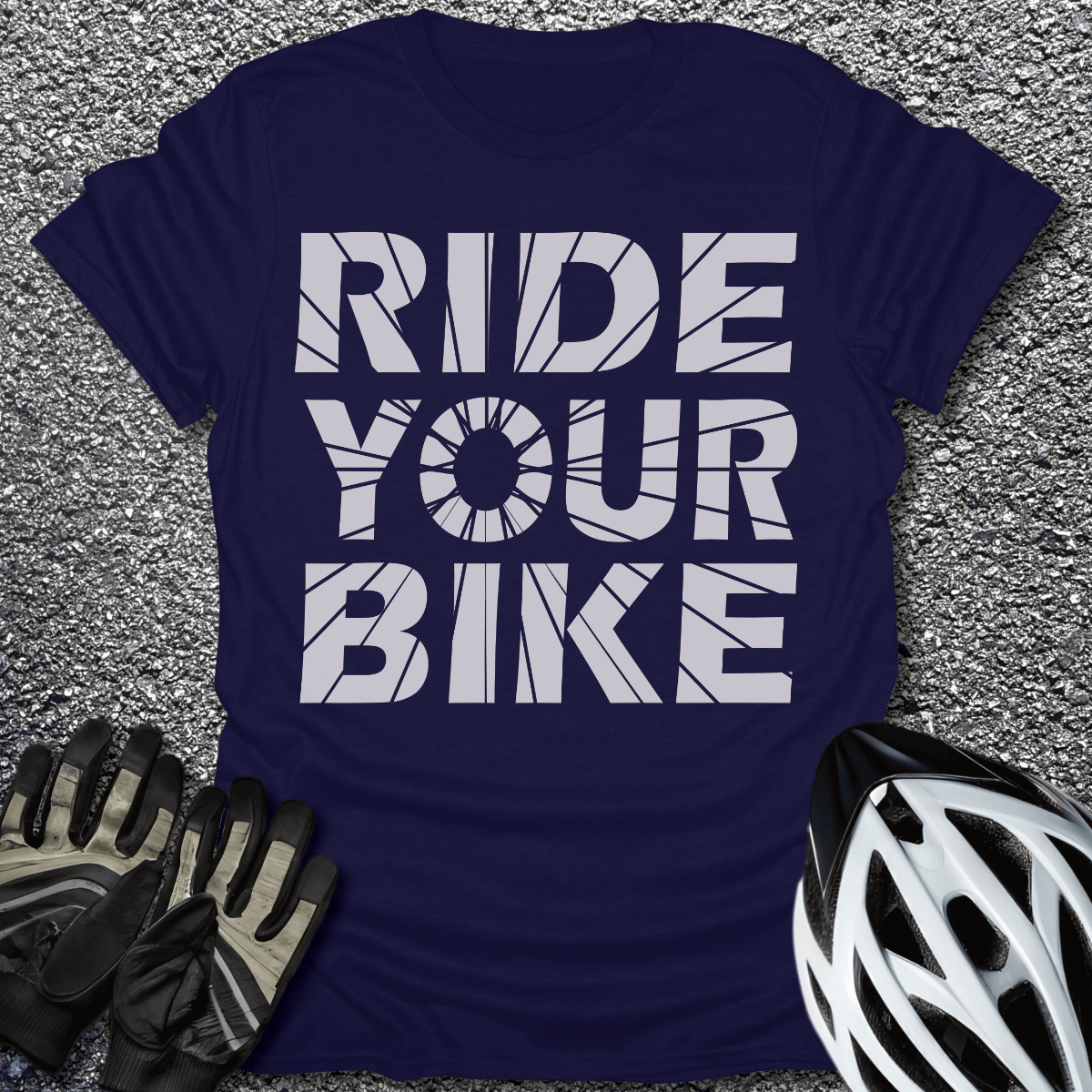Ride Your Bike T-Shirt in Navy / S from CycleTees