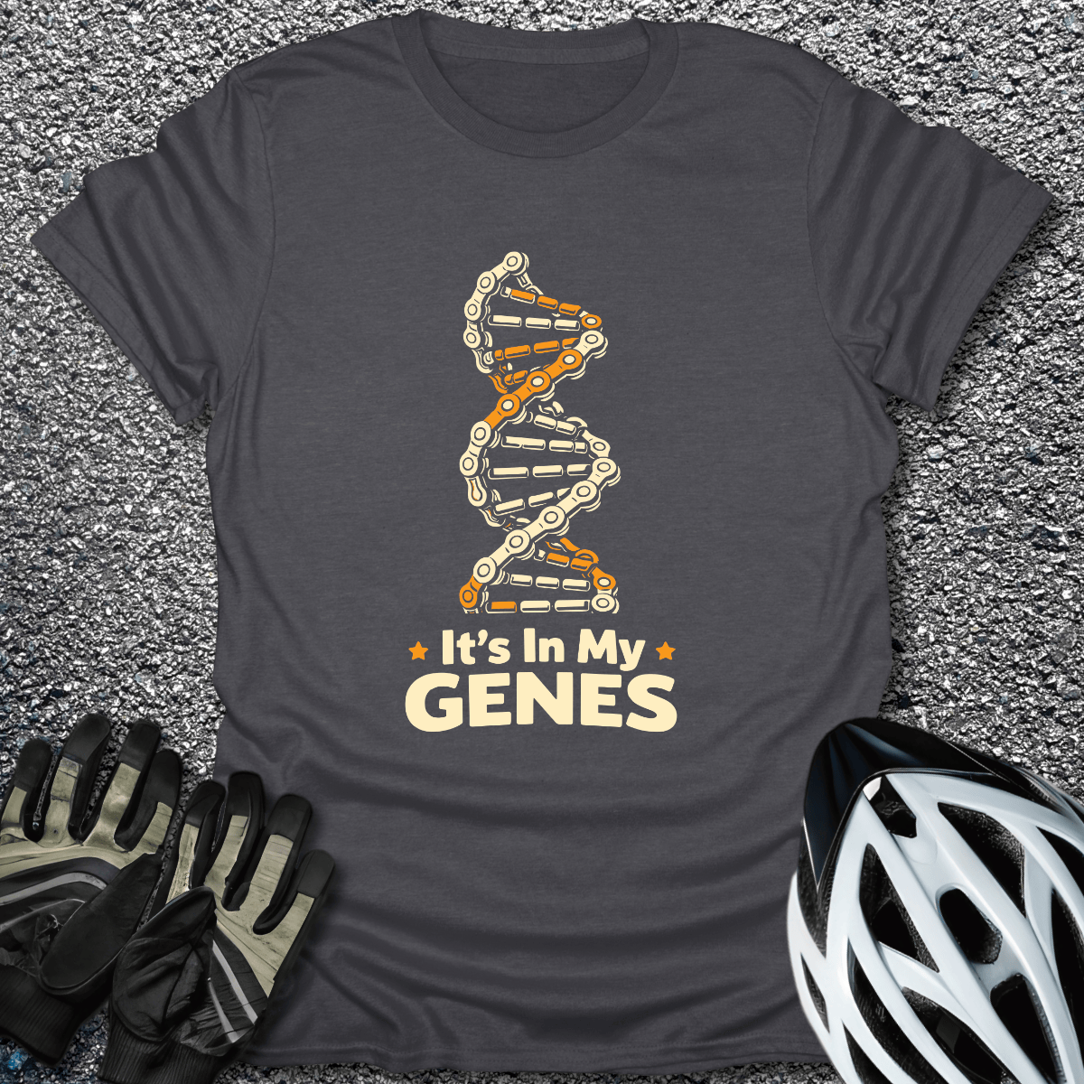 Rider DNA T-Shirt in Dark Heather / S from CycleTees