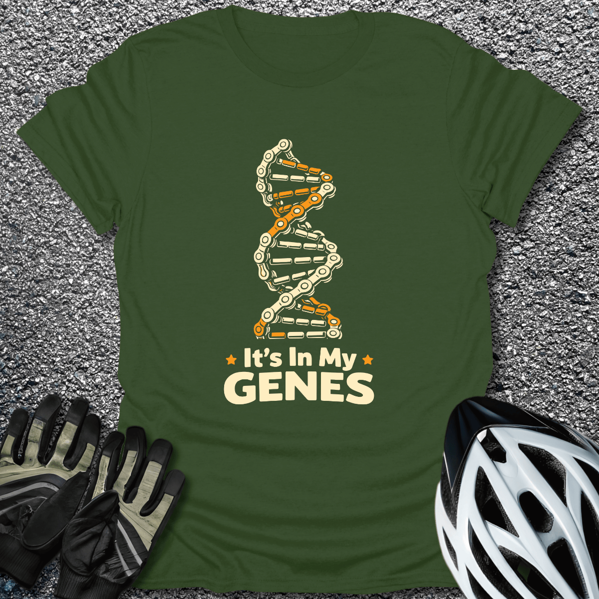 Rider DNA T-Shirt in Military Green / S from CycleTees
