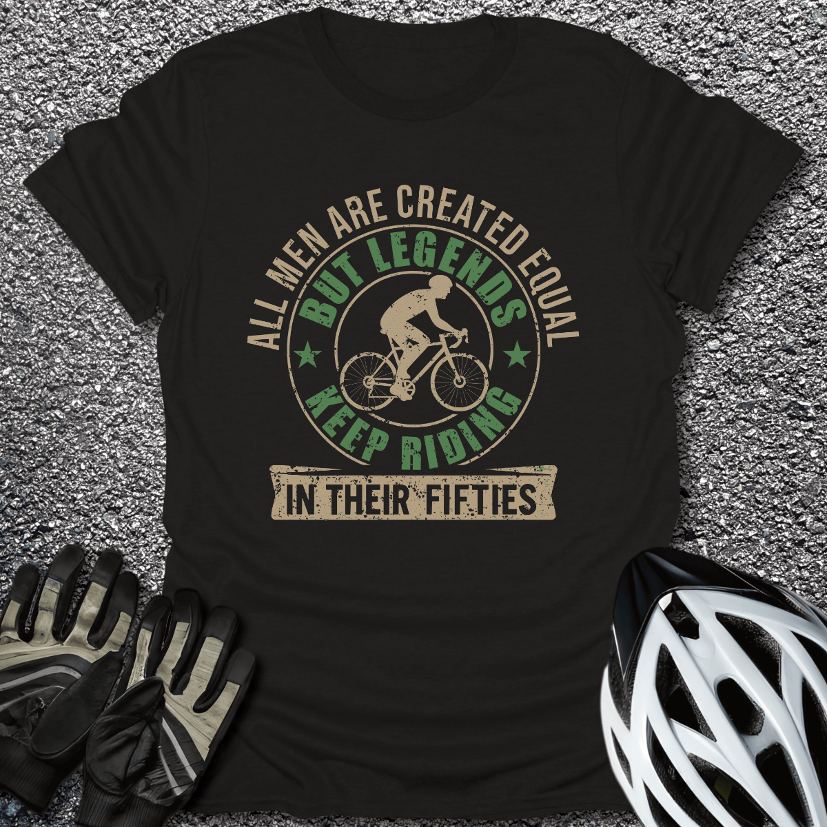 Riding in Their 50s T-Shirt in Black / S from CycleTees