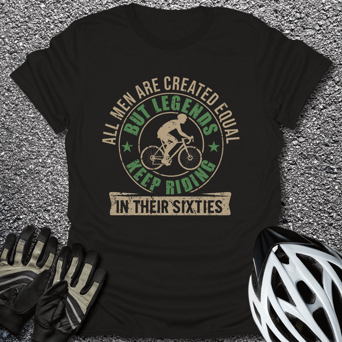 Riding in Their 60s T-Shirt in Black / S from CycleTees