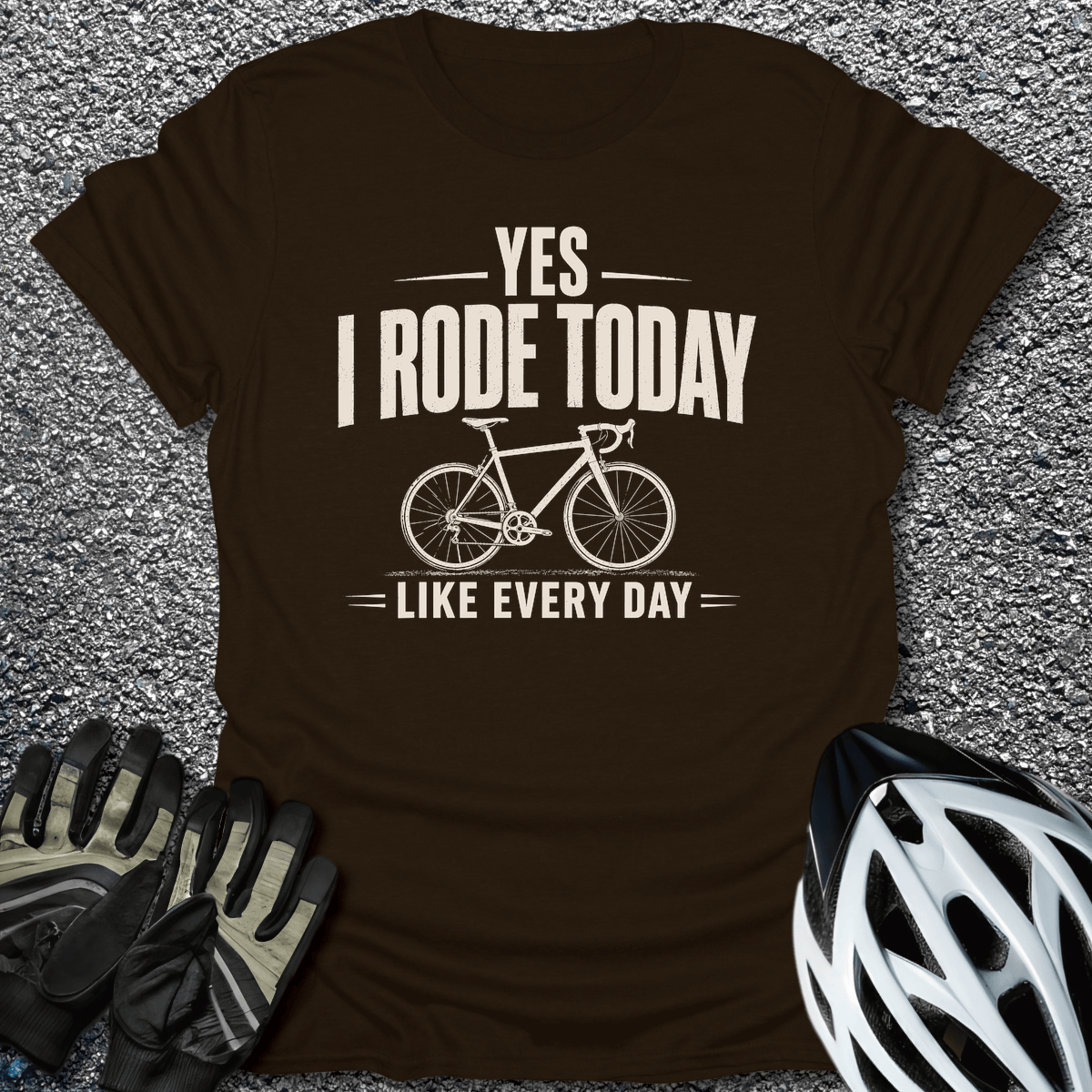 Rode Today T-Shirt in Dark Chocolate / S from CycleTees