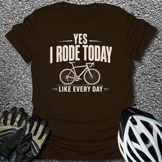 Rode Today T-Shirt in Dark Chocolate / S from CycleTees