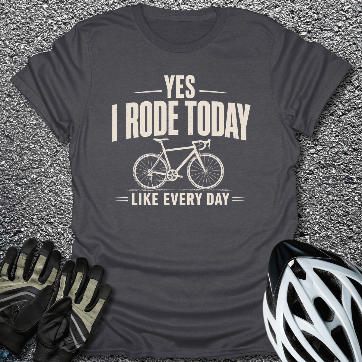 Rode Today T-Shirt in Dark Heather / S from CycleTees