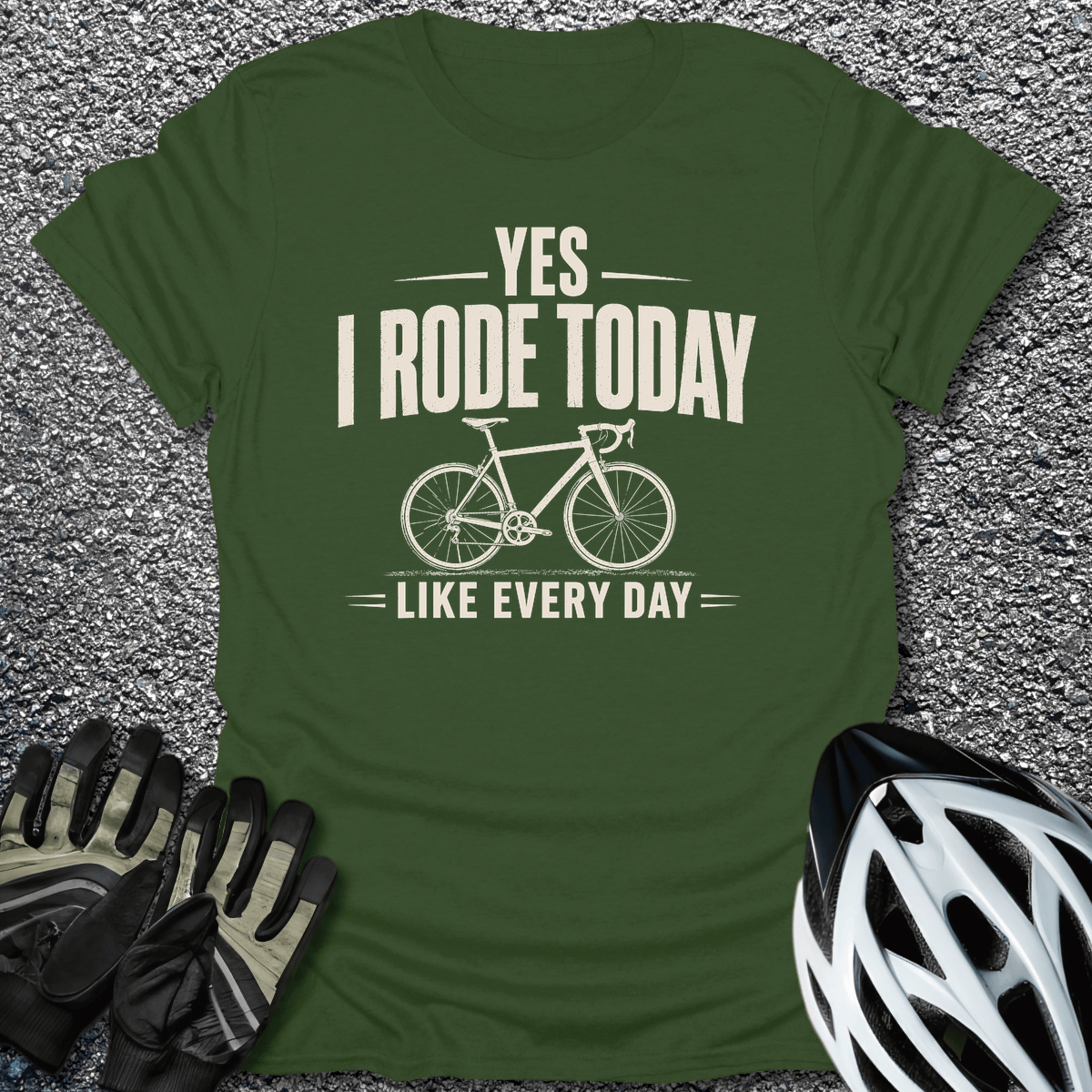 Rode Today T-Shirt in Military Green / S from CycleTees