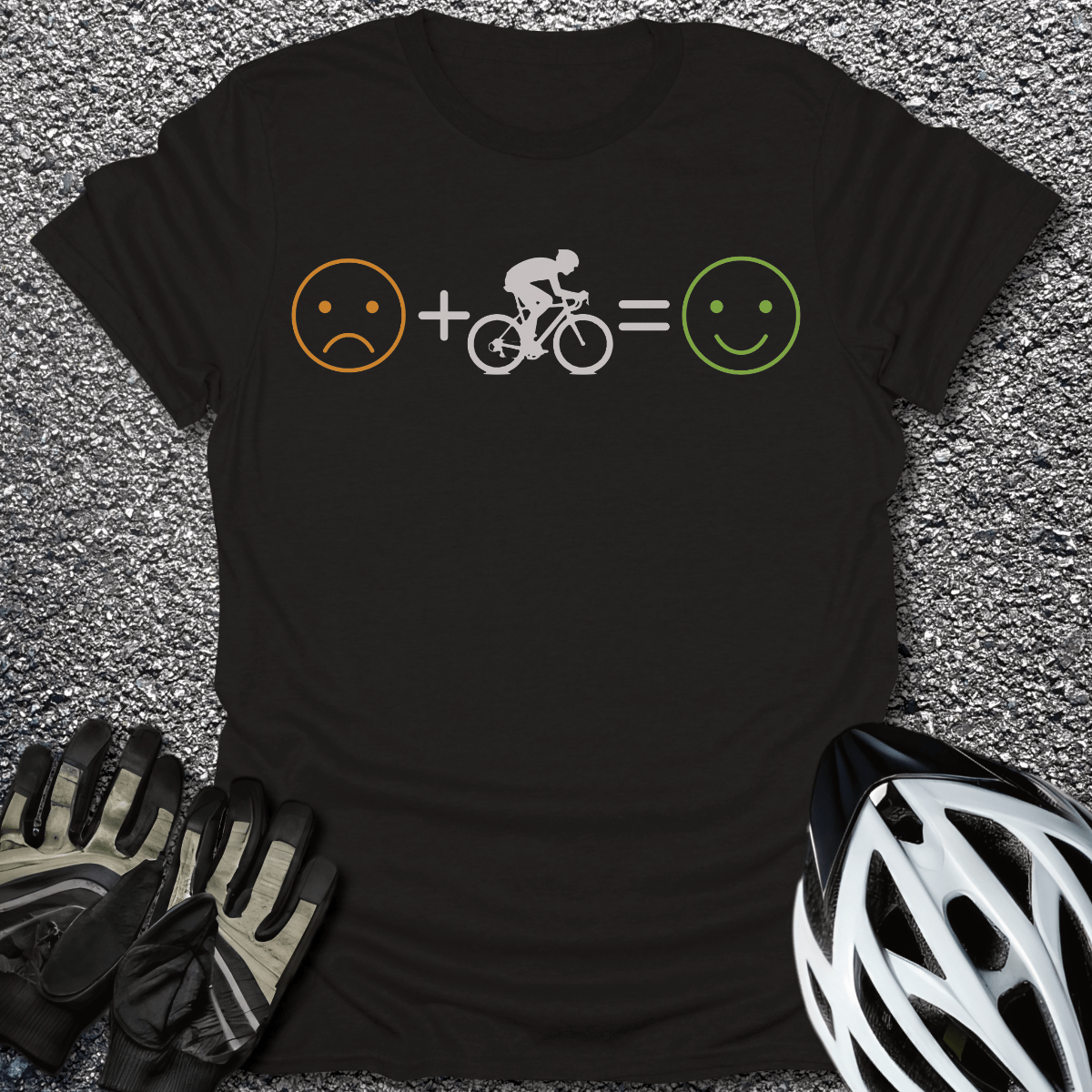 Sad Happy T-Shirt in Black / S from CycleTees