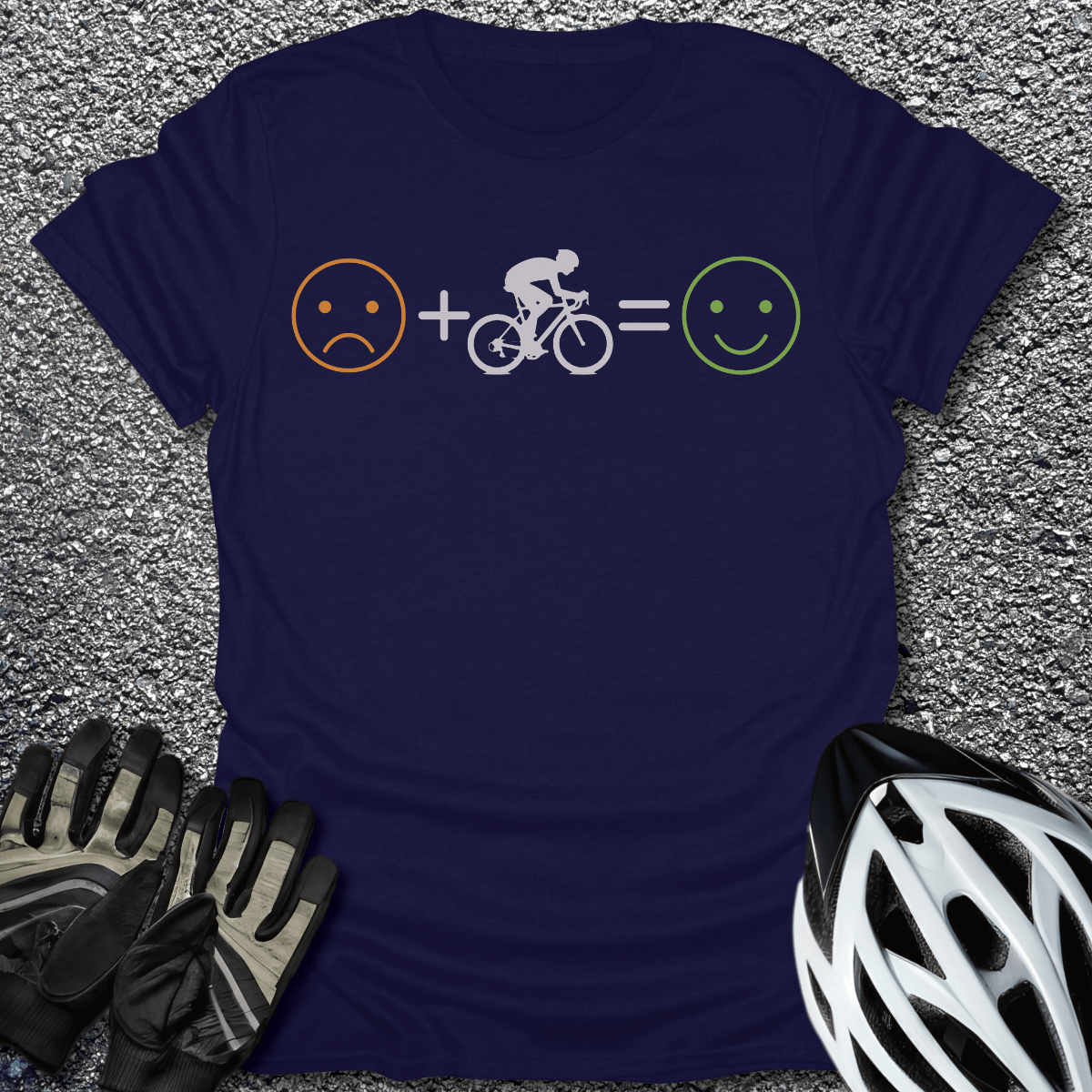 Sad Happy T-Shirt in Navy / S from CycleTees