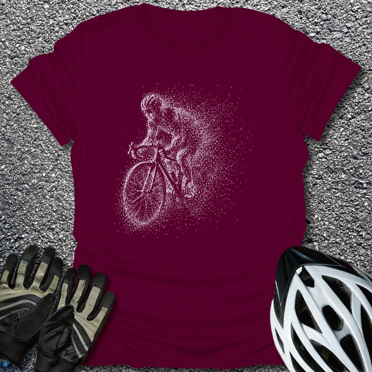Scattered Soul T-Shirt in Maroon / S from CycleTees