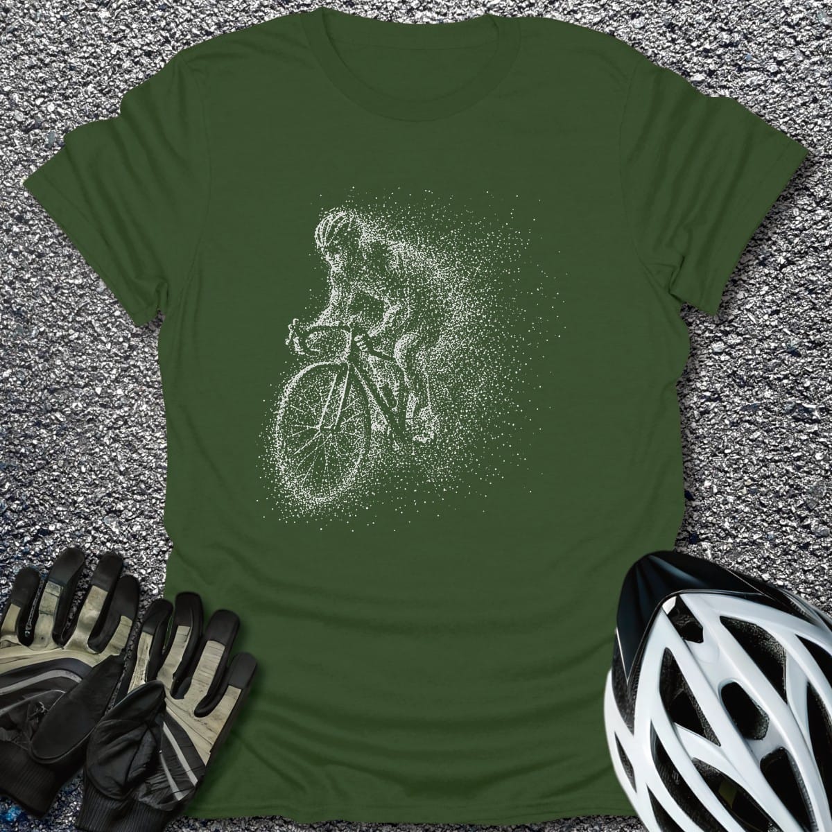 Scattered Soul T-Shirt in Military Green / S from CycleTees