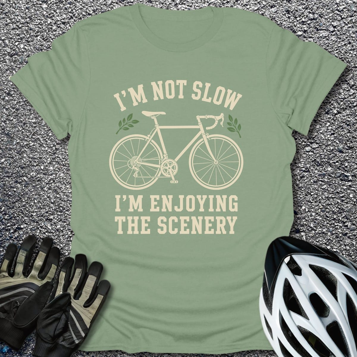 Scenery Pace T-Shirt in Sage / S from CycleTees